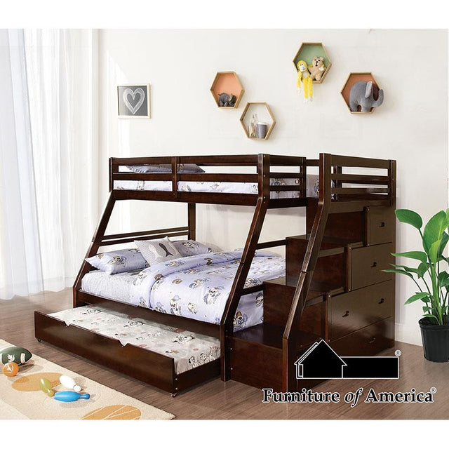 Furniture of America FM-BK611ES-BED Twin/Full Bunk Bed, Espresso