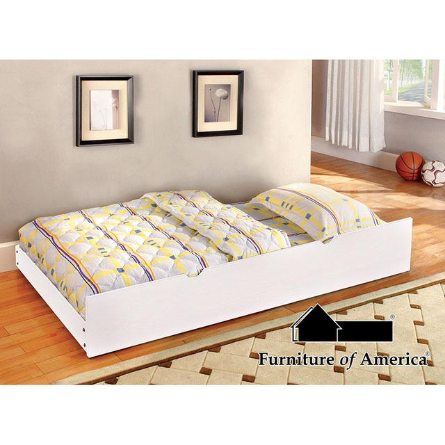 Furniture of America Omnus Trundle w/ 2 Dividers, White