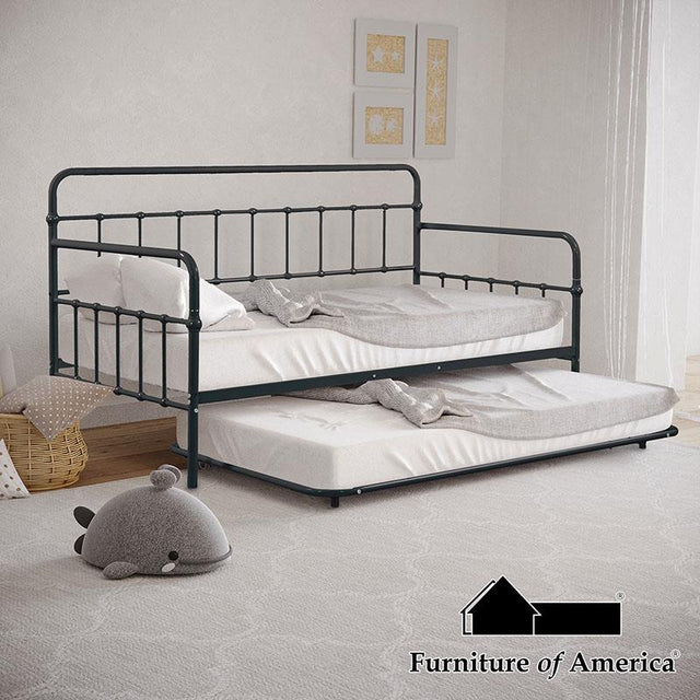 Furniture of America Thera Daybed w/ Trundle, Black