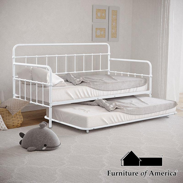 Furniture of America Thera Daybed w/ Trundle, White