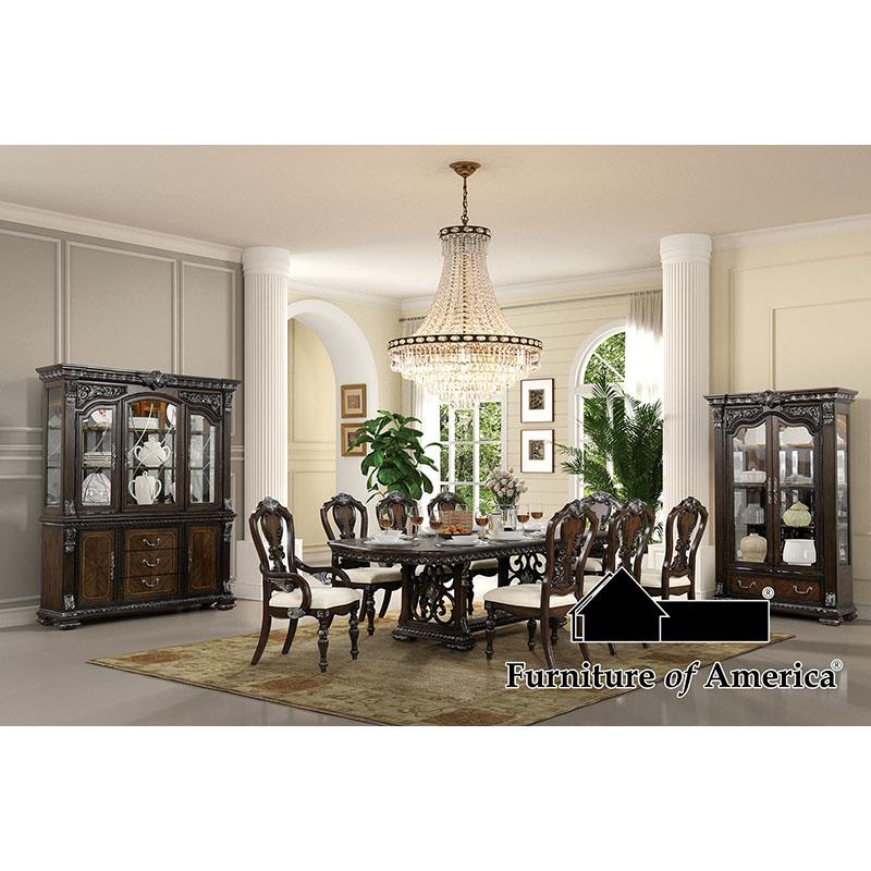 Furniture of America Promenade Dining Table, Dark Brown