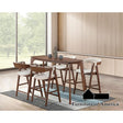 Furniture of America Ebikon Counter Ht. Table, Walnut
