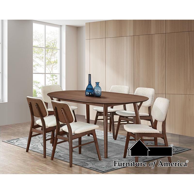 Furniture of America Uzwil Dining Table, Walnut
