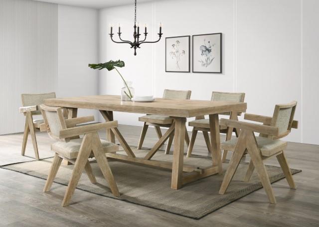Furniture of America Guisborough Dining Table, Oak