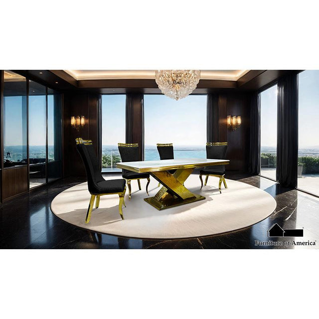Furniture of America Palazzo Dining Table, Gold