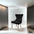 Furniture of America Portanova Silver Chair (2/CTN), Black