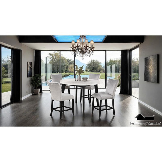 Furniture of America Sabro 5 Pc. Round Counter Ht. Set