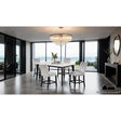 Furniture of America Sabro Rect Counter Ht. Table, Black/White