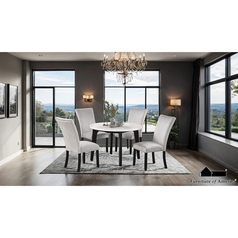 Furniture of America Sabro 5 Pc. Round Dining Table Set