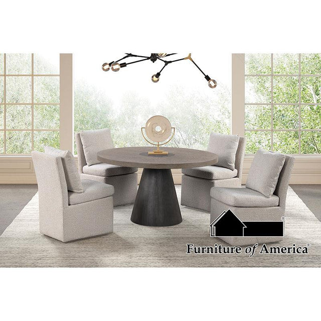Furniture of America Broager 5 Pc. Round Dining Table Set