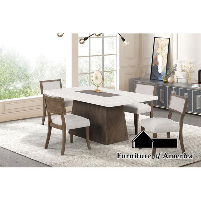 Furniture of America Grasten Dining Table, Dark Walnut