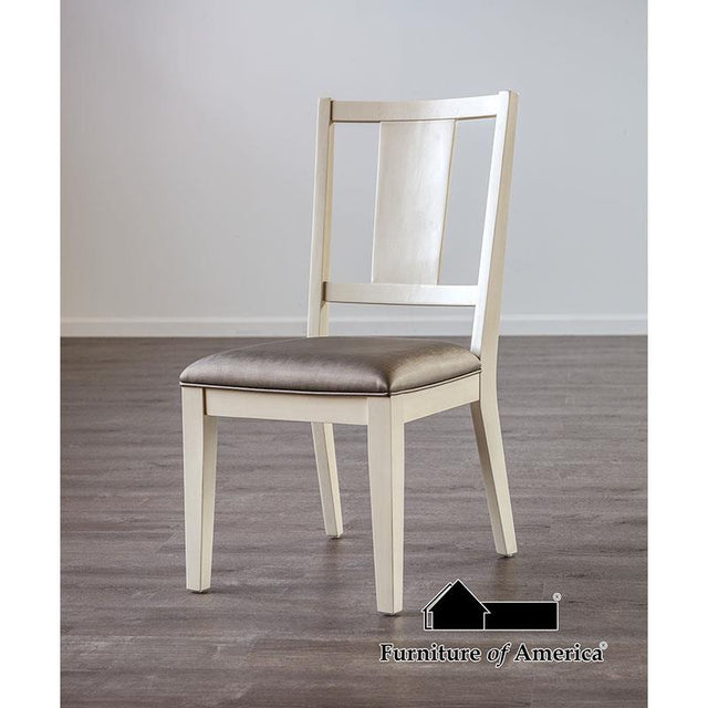 Furniture of America Hinwitz Side Chair (2/CTN), White Oak