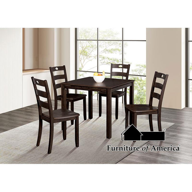 Furniture of America Lubbock 5 Pc. Dining Table Set, Espresso