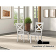Furniture of America Ferrone Side Chair (2/CTN), Rustic White Oak