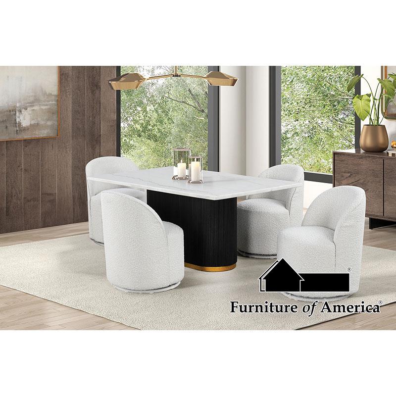 Furniture of America Morges 5 Pc. Dining Table Set