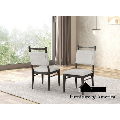 Furniture of America Woolwich Side Chair (2/CTN), Dark Walnut