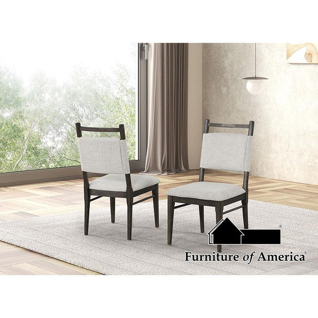 Furniture of America Woolwich Side Chair (2/CTN), Dark Walnut