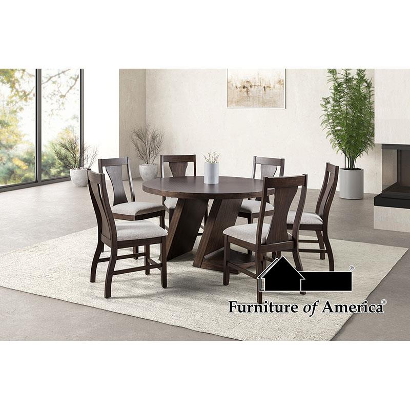 Furniture of America FM3600ES-RT Round Dining Table, Espresso