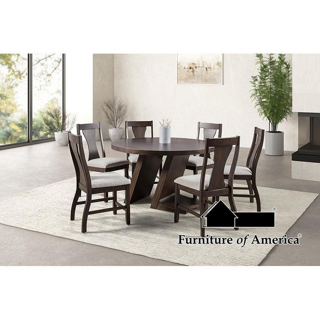 Furniture of America FM3600ES-RT-5PC 5 Pc. Round Dining Set