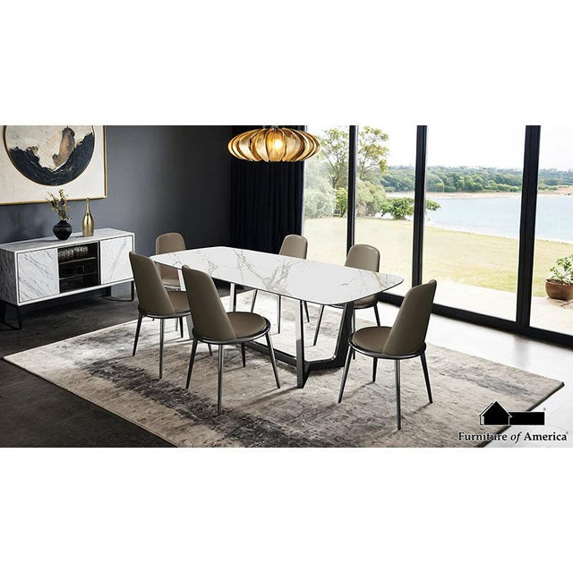 Furniture of America Norelli 7 Pc. Dining Table Set