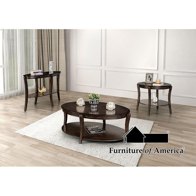 Furniture of America Orkdal Sofa Table, Walnut