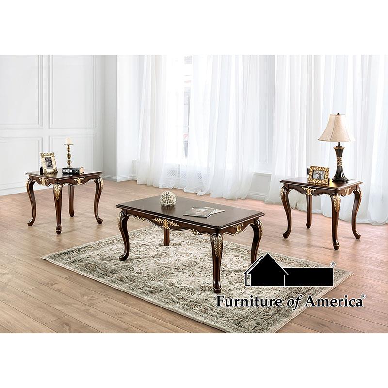 Furniture of America Cookshire Coffee Table, Rich Tobacco