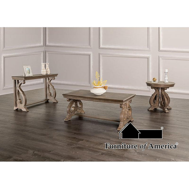 Furniture of America Giordani End Table, Oak