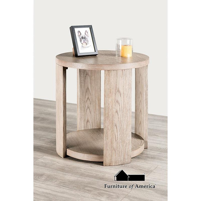 Furniture of America FM49004AK-E-1.jpg Round End Table, Oak