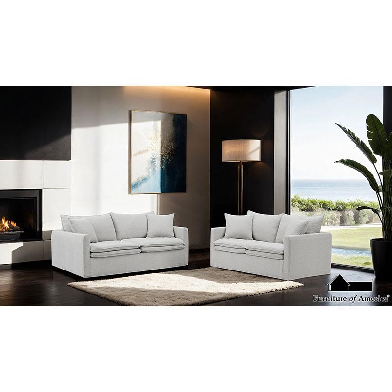 Furniture of America Crayford Sofa + Loveseat