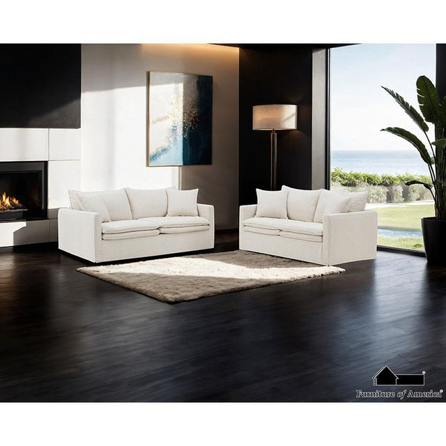Furniture of America Crayford Sofa + Loveseat