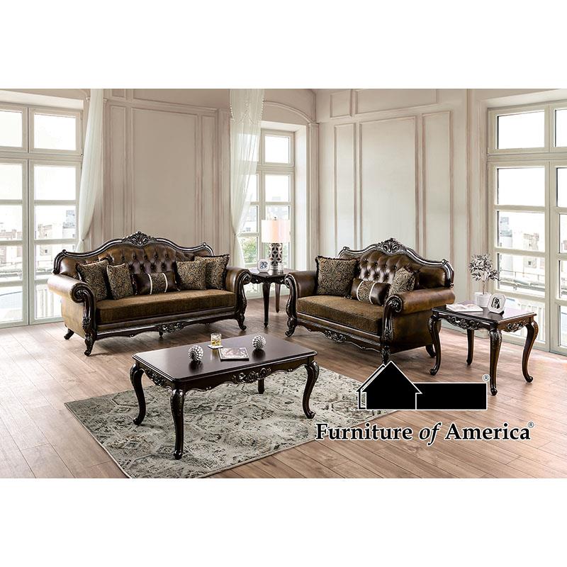Furniture of America Ensenada Sofa + Loveseat