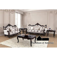 Furniture of America Palencia Sofa, Dark Cherry/Beige