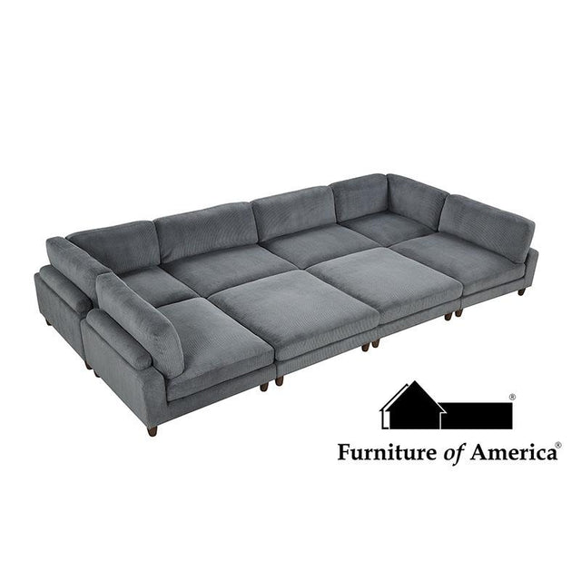Furniture of America Dagenham Sectional, Gray
