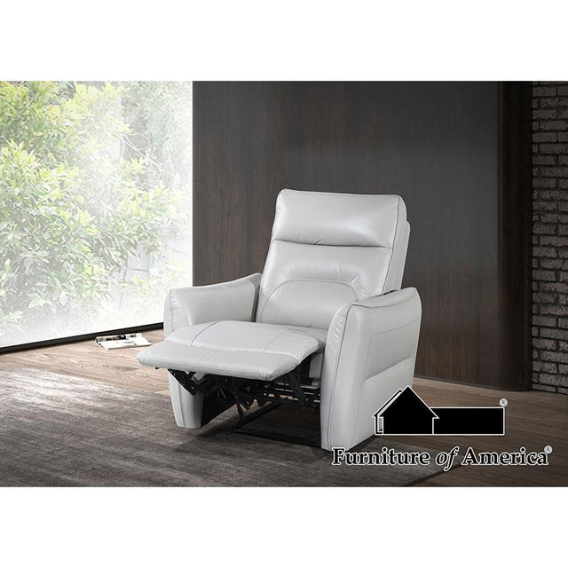 Furniture of America Terentius Power Recliner, Taupe