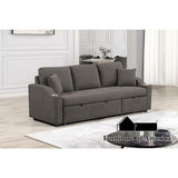 Furniture of America Royden Sleeper Sofa w/ Cupholder, Gray