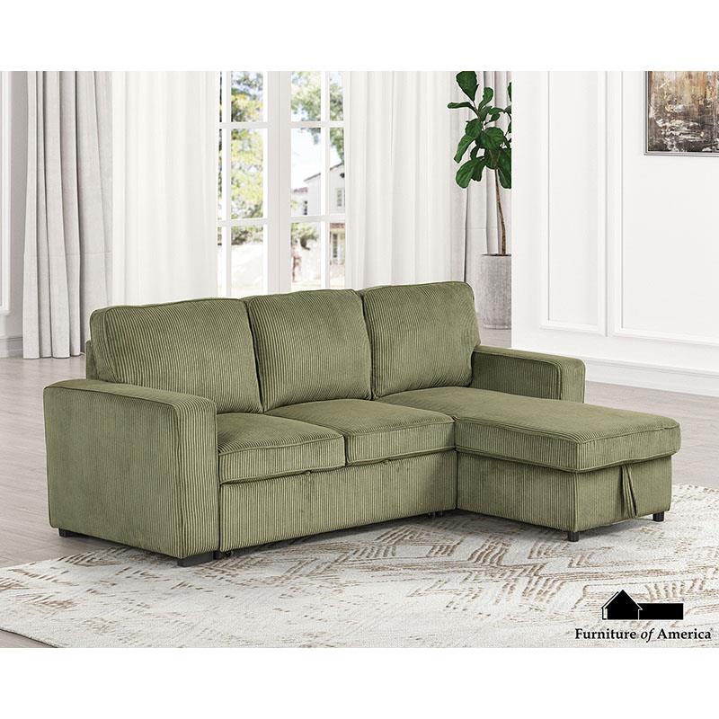 Furniture of America Yves Sectional, Green