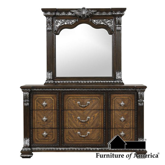 Furniture of America Promenade Dresser w/Jewelry Box, Espresso