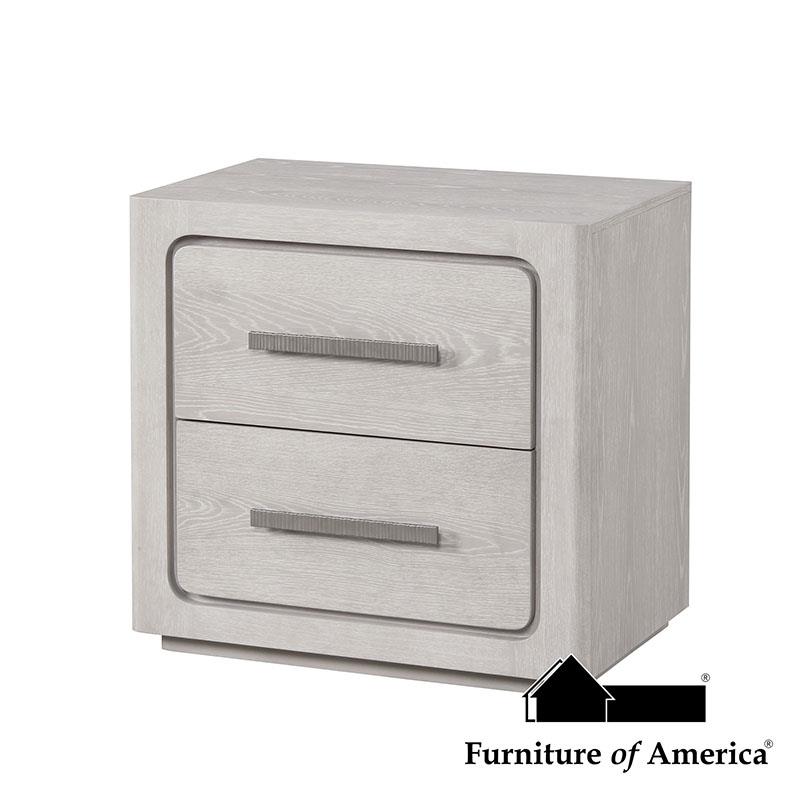 Furniture of America Crowthorne Nightstand, White Oak