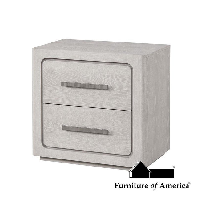 Furniture of America Crowthorne Nightstand, White Oak