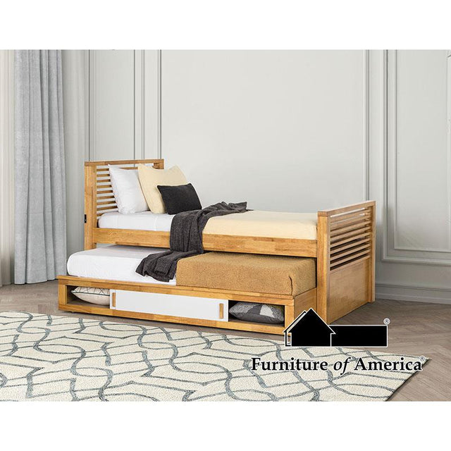 Furniture of America Richland Full Captain Bed, Light Oak
