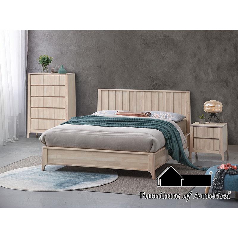 Furniture of America Gervais Full Bed, White Wash