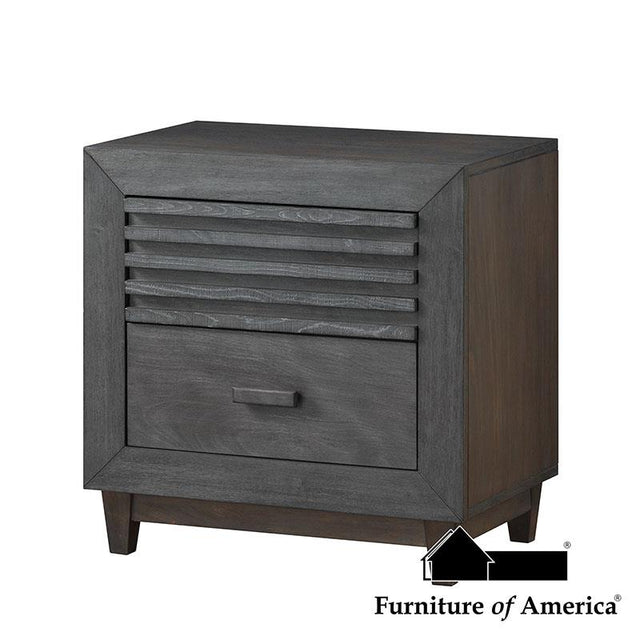 Furniture of America Griffin Nightstand, Charcoal Brown