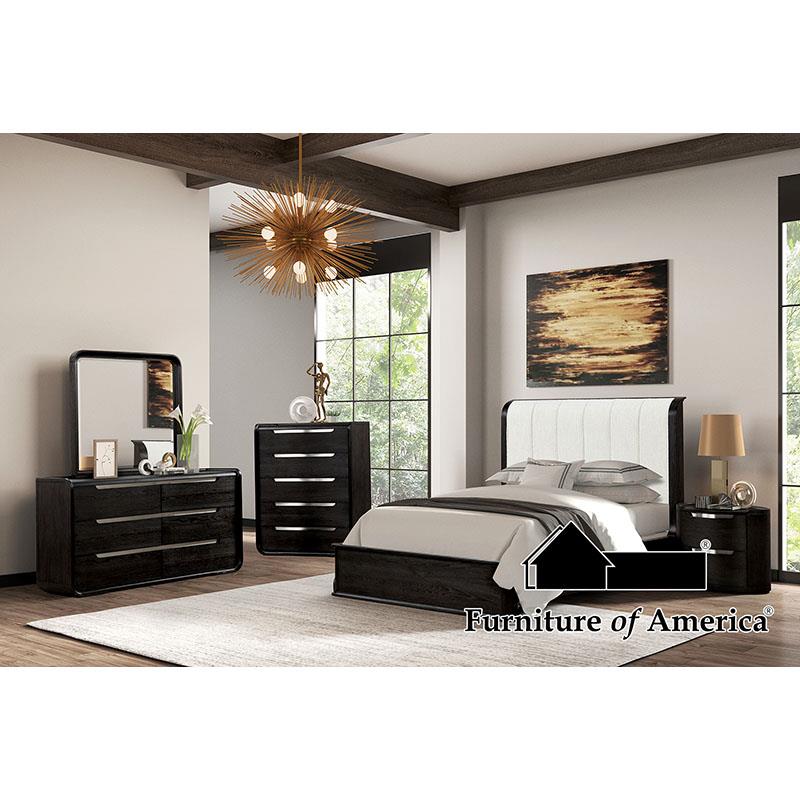 Furniture of America Osterley Queen Bed, Black