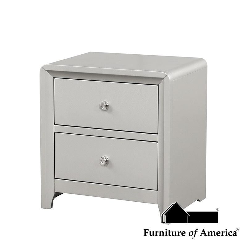 Furniture of America Bryne Nightstand, Champagne
