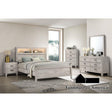 Furniture of America Mysen E.King Bed, White Wash