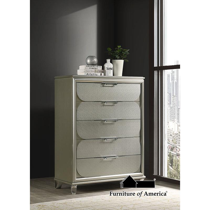 Furniture of America Sheridan Chest, Silver