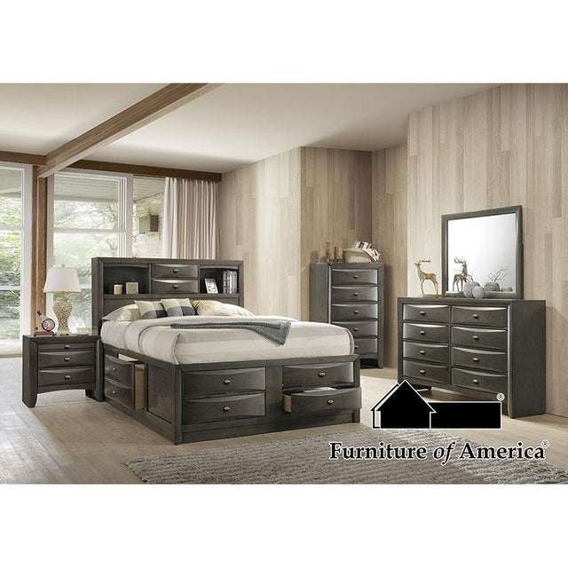 Furniture of America Zosimo Queen Bed, Gray