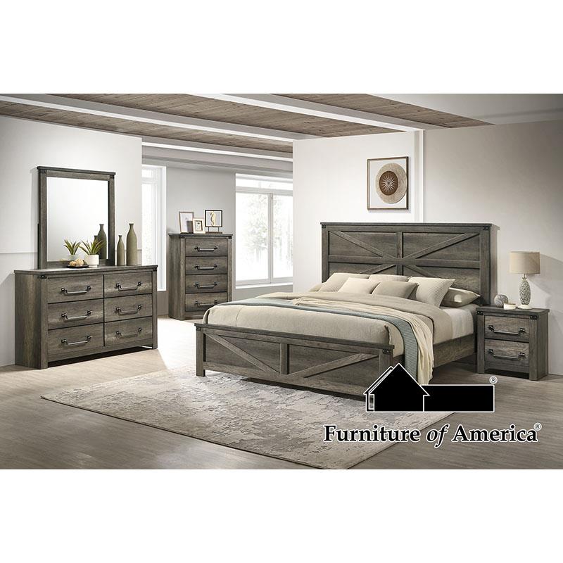 Furniture of America Britonale 5 Pc. Queen Bedroom Set w/ 2NS