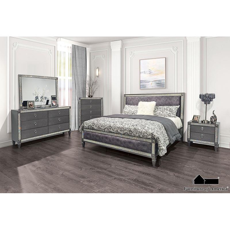 Furniture of America Lyanne Queen Bed, Gray