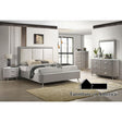 Furniture of America Aldridge E.King Bed, Light Gray